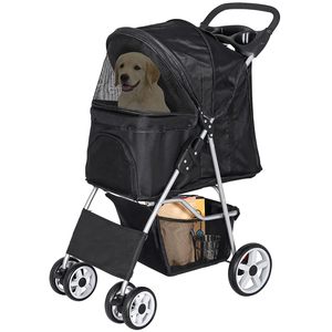 Cochecito plegable para perros, ligero, Plegable, portátil, compacto, Jogger, equipo para mascotas, viaje para cachorros, cochecito para mascotas, 2 unidades - Product Image 1