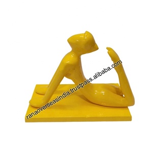 La mejor decoración y escultura de estatua de postura de Yoga para decoración del hogar, decoración creativa moderna para el hogar, regalo, colección de habitación de oficina, recuerdo - Product Image 4