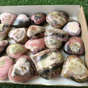 Concha de Caracol Rosa Natural, Ópalo Rosa Peruano, Cabujón de Corazón, Concha de Caracol Rosa Pulida, Piedras Preciosas Sueltas, Lotes de Piedras Preciosas - Product Image 4