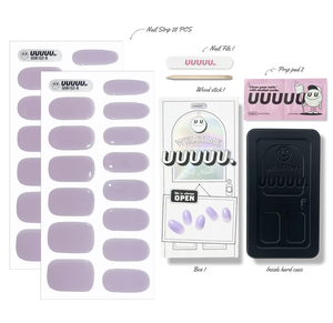 Ongles en gel semi-durcis de qualité salon 100% réels coréens, autocollants pour ongles en gel, manucure, vegan, sans cruauté, non toxique, 28 - Product Image 2