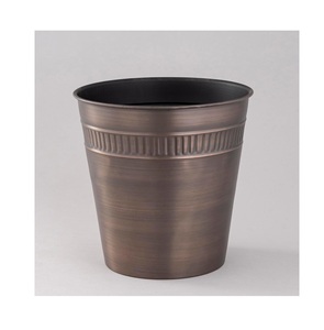 metal Trash Waste basket Dustbin manufacturer Round Open <b>Bedroom</b> Kitchen Office Dorm Room Disposal Waste - Product Image 3