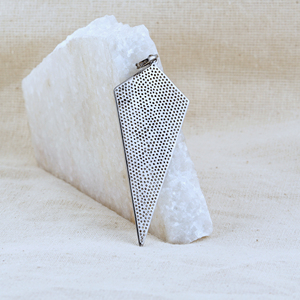 Pendentif en argent massif 925 diamant oxydé fait à la main, bijoux 25x60 MM, cadeau pour elle - Product Image 4