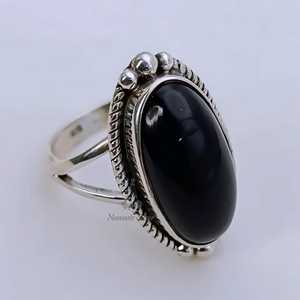 Anillo de Ónix Negro Hecho a Mano, Plata de Ley 925, Piedra de Nacimiento de Julio - Product Image 3