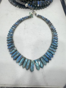 Gargantilla de labradorita natural Collar Gargantilla de labradorita de primera calidad Collar Gargantilla de labradorita hermosa elegante - Product Image 5