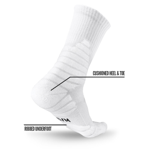 Chaussettes de sport pour hommes avec logo personnalisé en gros - 10 paires de chaussettes de performance sportive en coton mélangé, rembourrées, à séchage rapide, pour le basketball - Product Image 4