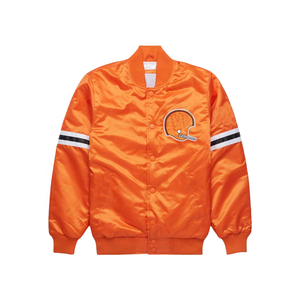 Service OEM, veste bomber varsity en satin de haute qualité pour hommes, style streetwear d'hiver - Product Image 1