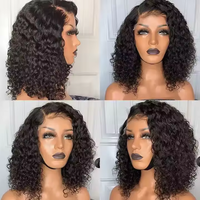 Perruques frontales en dentelle HD ELI Kinky Curly, cheveux humains brésiliens bruts, pas chers, pour femmes noires