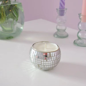 New Arrival Available Round Candle Jar <b>Glass</b> Crackle Mosaic Candle <b>Holder</b> <b>Tea</b> <b>Light</b> <b>Holder</b> Votive Best for Home Decoration - Product Image 1
