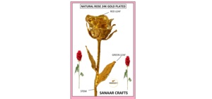 SANAAR CRAFTS Hot Selling 2024 Beautiful Design 24k Gold Plated High Quality Natural Rose Box - Product Image 2