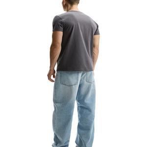 เสื้อยืดโอเวอร์ไซส์ผ้าฝ้าย 100% สำหรับผู้ชายและผู้หญิง แบบเรียบๆ ไม่มีลาย สามารถสกรีนลายได้ เสื้อครอปออกกำลังกาย เสื้อกีฬา เสื้อวิ่ง - Product Image 6