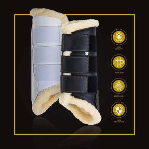 Botas de Protección para Caballos de Alta Calidad, Duraderas y Elegantes, de PU y PVC, para Deportes, Entrenamiento, Salto, Equitación, Color Personalizado - Product Image 5