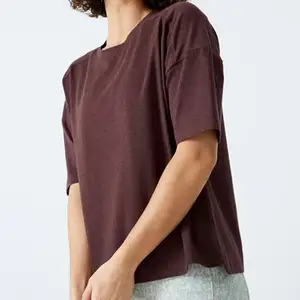 wholesale Fashion Casual Factory Short Sleeve Crew Neck T shirt Custom Printing Blank Plain Cotton T Shirts women