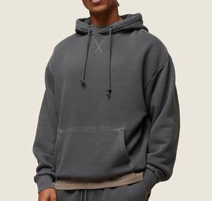 เสื้อฮู้ดแขนยาวสำหรับผู้ชายเสื้อผ้าฟิตเนสแขนยาวแบบสตรีทสวมใส่สบายโลโก้ตามสั่ง - Product Image 2