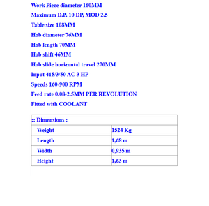 Máquina de Corte de Engranajes de Precisión Sykes Gear Hobber para Aplicaciones de Ingeniería - Product Image 6