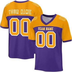 OEM sublimado camisetas de fútbol americano manga rayas tela de malla personalizada de secado rápido poliéster nombre Logo números impresión - Product Image 5