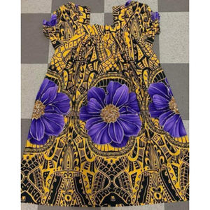 Hot Sales Micronesia Mumu Dress Chuuk <b>Stretch</b> Mumus Polynesian Tribal Print Vintage Square Neck Loose Midi Dresses - Product Image 1