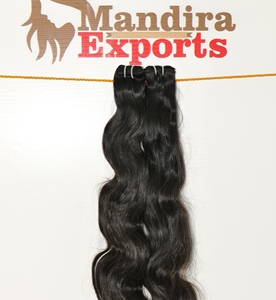 Vendeur naturel en gros tissage vierge couleur noire machine double trame faisceaux bodywave extensions de cheveux humains sud-indien - Product Image 3