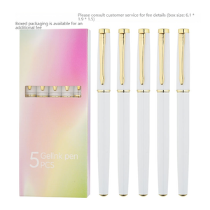 Toptan siyah 0.5mm jel kalemler iş hediyeler Metal İmza kalemler özelleştirilebilir logolar - Product Image 3