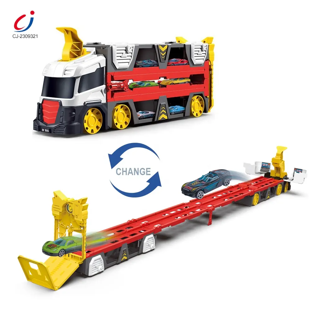 Chengji Shantou Toy Alloy Folding Storage Container Cargo Truck Racing Super Ejection Deformation Car
