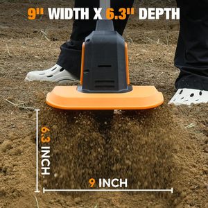 เครื่องพรวนดินไร้สายขนาดเล็กแบบมือถือ 21V Brushless พร้อมสวิตช์นิรภัยคู่ คันปรับความยาวได้ ความกว้างในการพรวน 9 นิ้ว มาตรฐาน CE RoHS รับผลิตแบบ OEM - Product Image 3