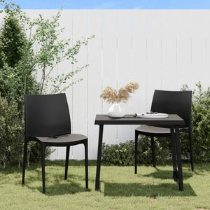 Sedia da giardino in polipropilene antracite 46x54x82 cm impilabile senza braccioli interni/esterni Design italiano" - Product Image 3