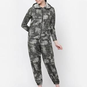 Conjunto de 2 piezas de poliéster para mujer con sublimación 3D de diseño personalizado hecho a medida de calidad superior con cremallera para mujer - Product Image 1