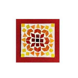 Suministros al por mayor 100% Posavasos de mosaico hecho a mano Nuevo estilo Producto hecho a mano de alta calidad Posavasos de mosaico de vidrio Mesa para el hogar - Product Image 5