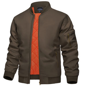 OEM abordable 100% polyester hommes hiver bombardier coupe-vent veste imperméable vêtements de travail avec poches zippées et manteaux épais - Product Image 6