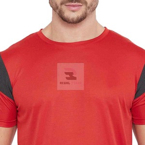 T-shirts personnalisés pour hommes en polyester/coton tissé à col rond - Tissu respirant et écologique avec logo personnalisé - Product Image 5
