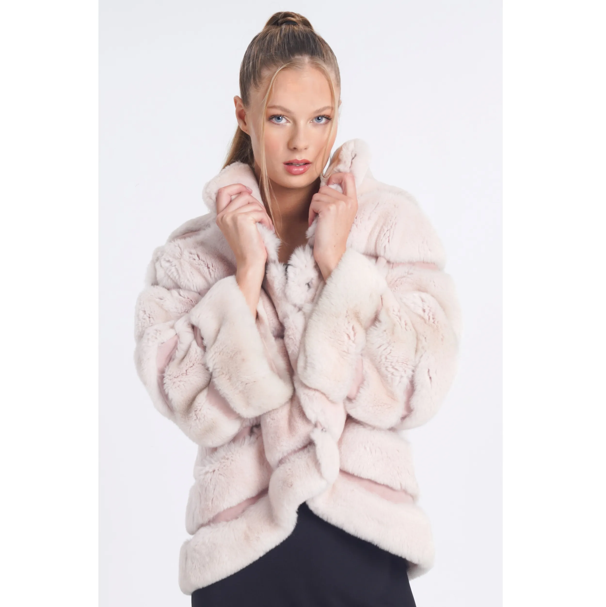 Buy 100 % Australian Sheepskin Cotton Candy Dream Leather Coat Available At Market Price