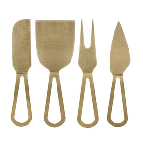 Ensemble de couteaux en laiton mini coupe trancheuse à fromage manche en laiton pour la maison et les fêtes ensemble de couteaux à gâteau en laiton avec 4 pièces - Product Image 1