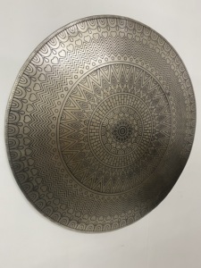 งานศิลปะตกแต่งผนังโลหะสุดหรู งานฝีมือประณีต สีทอง ดีไซน์ร่วมสมัย ปรับแต่งสีได้-WB INC INDIA - Product Image 2