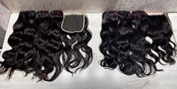 Cheveux humains indiens Remy ondulés Jerry Curl de 18 pouces avec closure HD 5/5 assortie