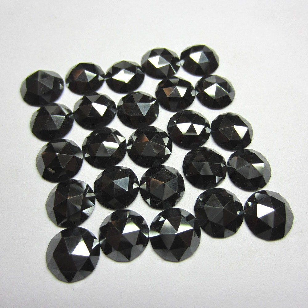 100% Natural Black Round Brilliant Cut Loose Diamonds For Jewelry