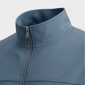Ensemble de survêtement en nylon uni léger et uni, personnalisé, surdimensionné, avec fermeture éclair intégrale, pour hommes, vêtements de sport athlétique, vêtements de sport pour la salle de sport - Product Image 4