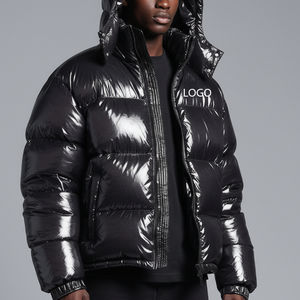 Chaqueta de Invierno Acolchada de Primera Calidad, Moderna y Personalizada, con Frente de Lona, Color Personalizado, Estilo Cuadrado, Gruesa y Brillante para Hombre - Product Image 5