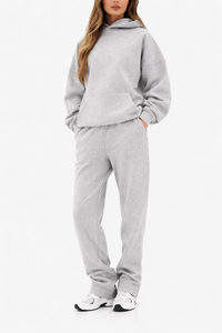 Vêtements en gros personnalisés, nouveaux vêtements décontractés pour femmes, ensembles de survêtement deux pièces, jogging, ensemble de survêtement, épaules tombantes, ensemble deux pièces - Product Image 5