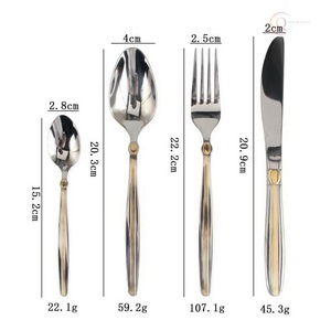 Ensemble de couverts de luxe en acier inoxydable pour la maison et les dîners de fête |   Vaisselle moderne écologique avec des couleurs personnalisées - Product Image 2