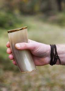 Faizacraft Natural Crafts Polished Horn Cup Beer Drinking <b>Mug</b> Shot <b>Glass</b> - Product Image 2