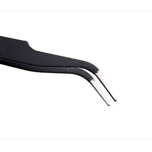 Pinzas para extensión de pestañas, pinzas para pestañas antideslizantes de acero inoxidable con agarre de diamante, pinzas antiestáticas profesionales - Product Image 6