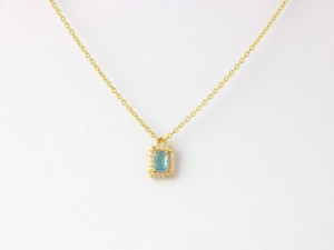 Collier octogone en topaze bleue: pendentif en argent sterling avec pierres précieuses, pierre de naissance de décembre - Product Image 2