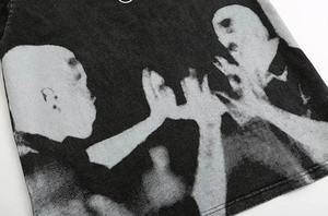 เสื้อยืดผู้ชายไซส์ใหญ่พิเศษพิมพ์ลายสกรีนสีดำทันสมัยแบบใหม่เสื้อยืดซักไหล่ตกแบบสั่งทำสำหรับผู้ชาย - Product Image 4