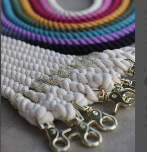 Stone Grey Organic Cotton Rope Dog <b>Leash</b> <b>Pet</b> Supplies Accessory Customized Colored Cotton Rope Handmade Dog <b>Leash</b> <b>Pet</b> <b>Leash</b> Set - Product Image 2