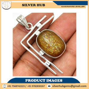 Esta exclusiva piedra solar Namibia 925 plata esterlina delicado colgante joyería alfileres accesorios encantos hombres anillos joyería Mujer - Product Image 6