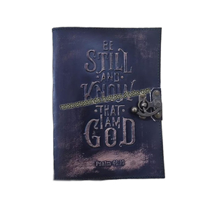 Hot Sale Top Quality Genuine Leather Notebook <b>Diary</b> Hand Embossed Design Leather Bound Journal With <b>Lock</b> for Travel - Product Image 1