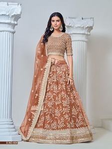 ชุดแต่งกายสุดหรูเทรนด์ใหม่ชุดเดรส lehenga choli & dupatta พร้อมลำดับการทำงานหนักจากอินเดีย - Product Image 5