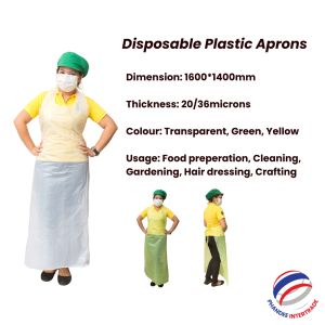 Delantal duradero y versátil de HDPE, plástico ligero, desechable, multiusos, uniforme de cocina, preparación de alimentos, limpieza, resistente al agua - Product Image 1