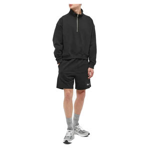 Sweat-shirt à demi-zip pour homme en tissu solide de qualité supérieure, vêtement décontracté, pull en polaire chaud, hiver, personnalisation de la marque, OEM, vente en gros - Product Image 2