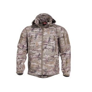 Chaqueta Softshell táctica con cuello con capucha y logotipo frontal High Street Style para uso en clima frío al aire libre - Product Image 4