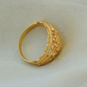 Joyería elegante minimalista francesa, anillo de banda de girasol chapado en oro de 18 quilates resistente al agua, anillo de dedo de acero inoxidable - Product Image 5